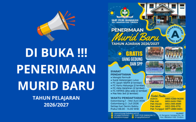 PENGUMUMAN PENERIMAAN MURID BARU (SPMB) SMP PGRI BABAKAN – TAHUN PELAJARAN 2026/2027